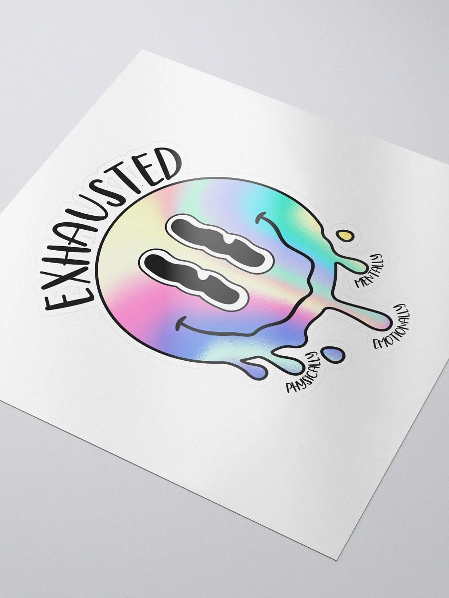 Exhausted Rainbow Kiss-Cut Sticker product image (3)