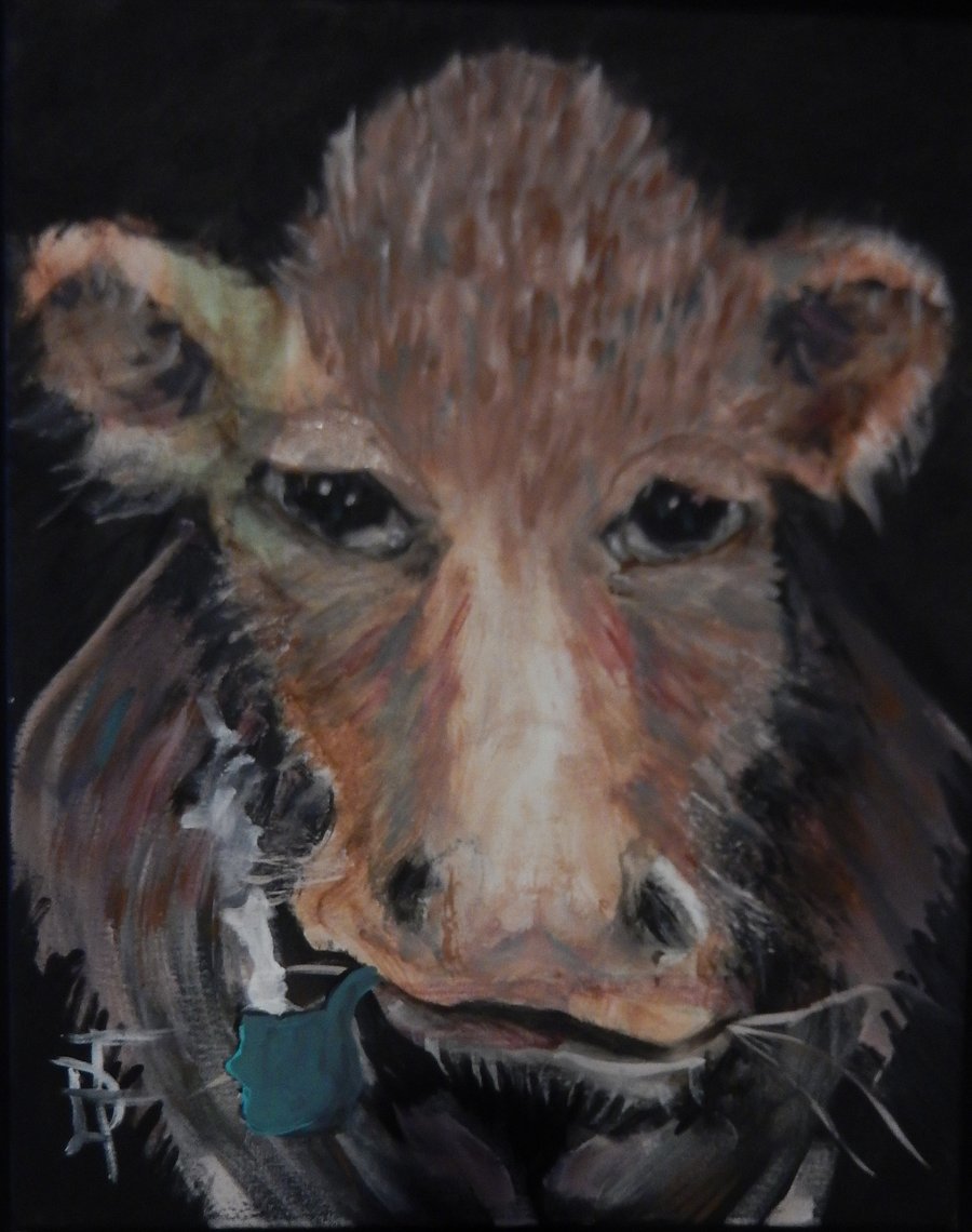 Cow with Pipe Digital Download product image (1)