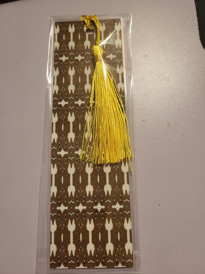 Cute Cartoon Bunny Hugs Pattern Laminated Bookmark with Tassel for the Rabbit Loving Book Reader in Your Life product image (2)