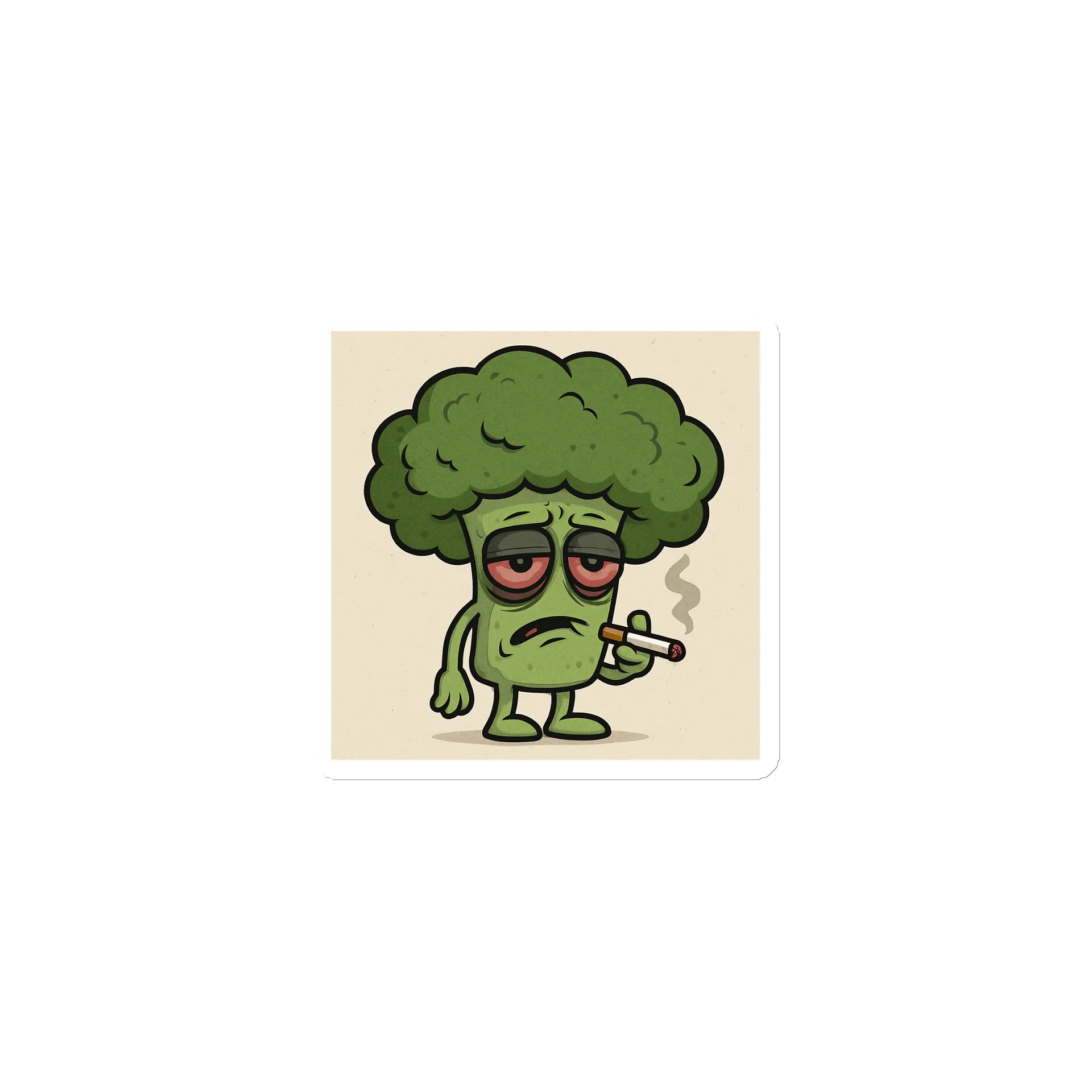 Strung Out Broccoli Refrigerator Magnet product image (1)