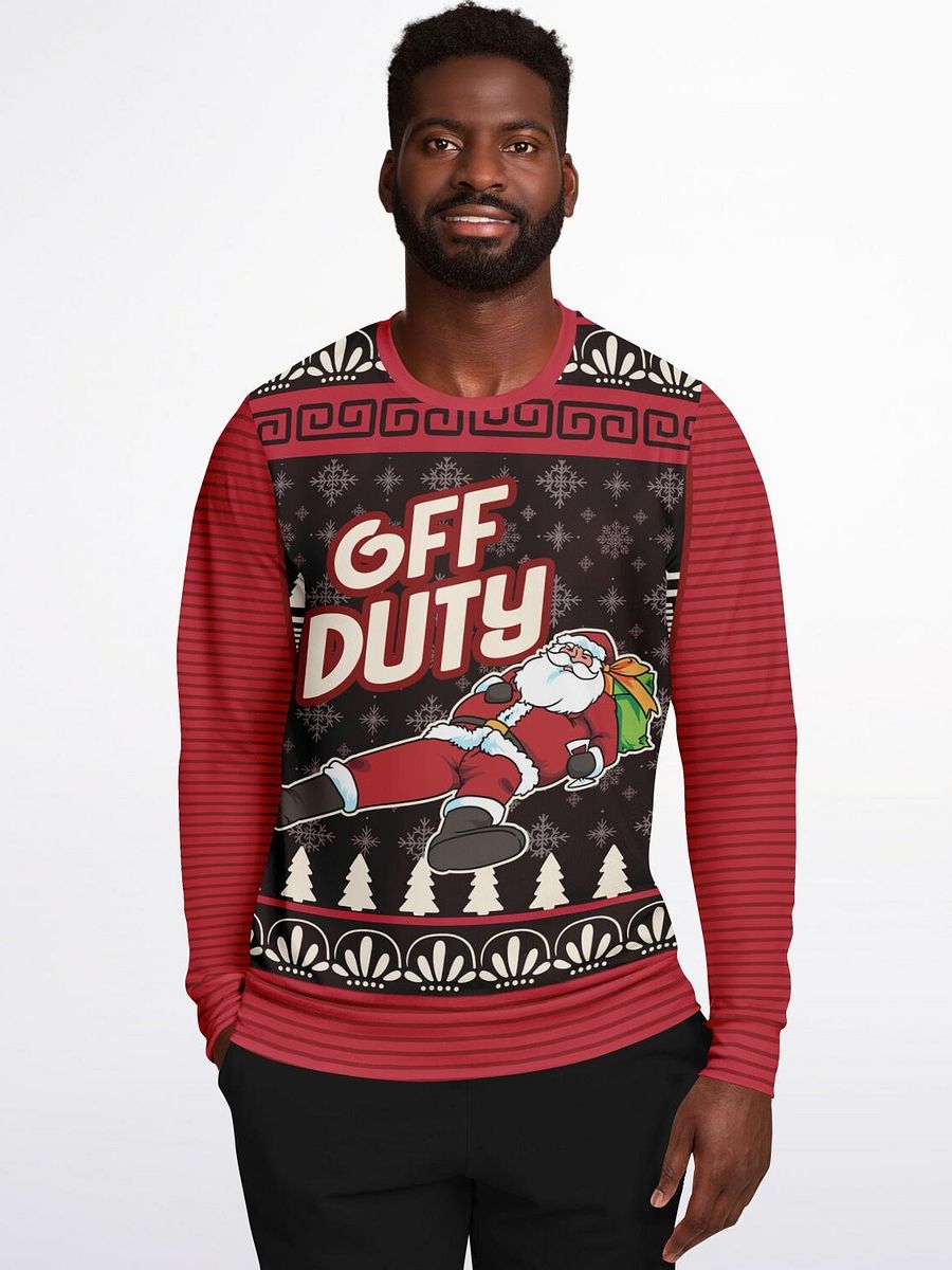 Funny “Off Duty Santa” Relaxed Christmas Sweatshirt | Relaxed Holiday Jumper | Lazy Santa Claus Party Outfit | Cozy Unisex Xmas Gift product image (5)