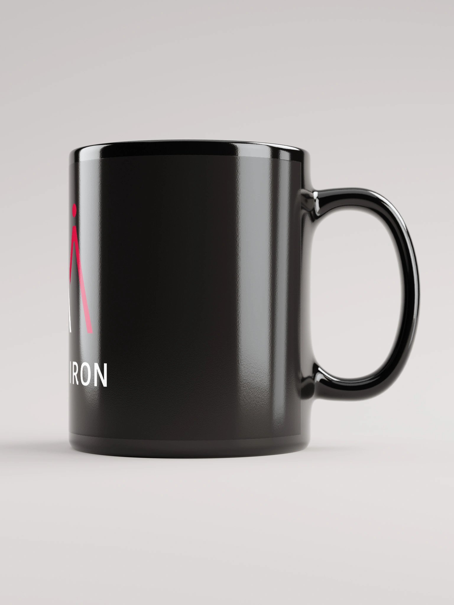 Men of Iron Logo Black Glossy Mug product image (2)