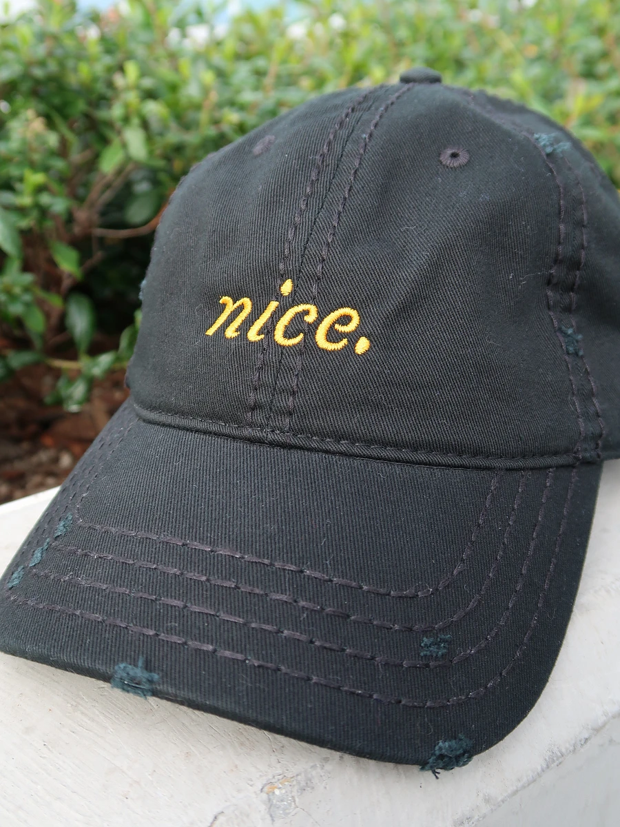 Distressed 'Nice.' Signature Dad Hat product image (1)
