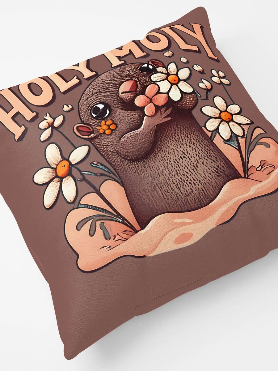 Holy Moly Cute Mole Pillow Design product image (4)