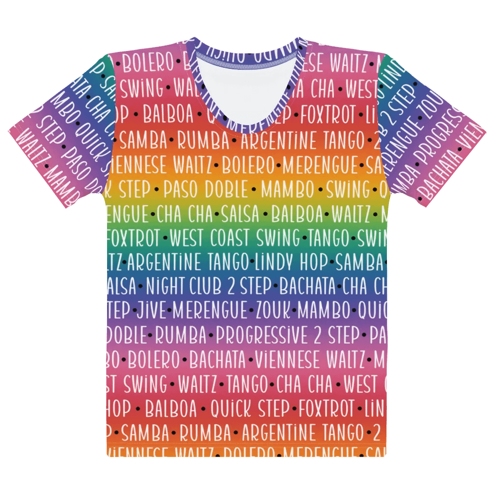 Rainbow Ballroom Dancer's T-shirt for Women product image (5)