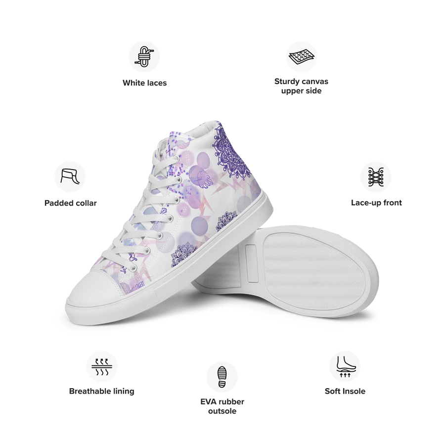 Lilac Mandala Lace Up Womens Shoes product image (42)