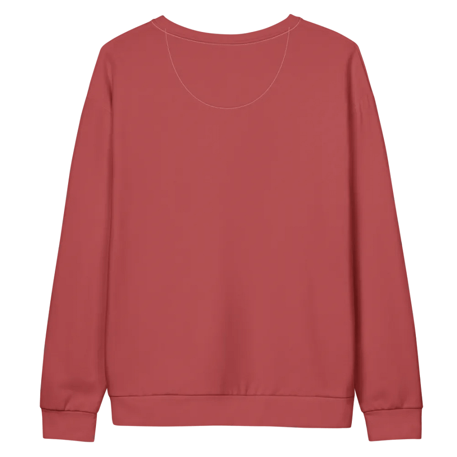 Plain Brick Red Soft Summer Unisex Recycled Polyester Heavyweight Premium Sweatshirt by Treasure Pie product image (12)