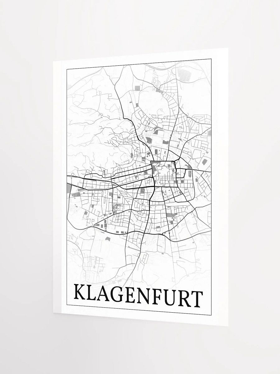 Klagenfurt, Austria, city map print product image (9)