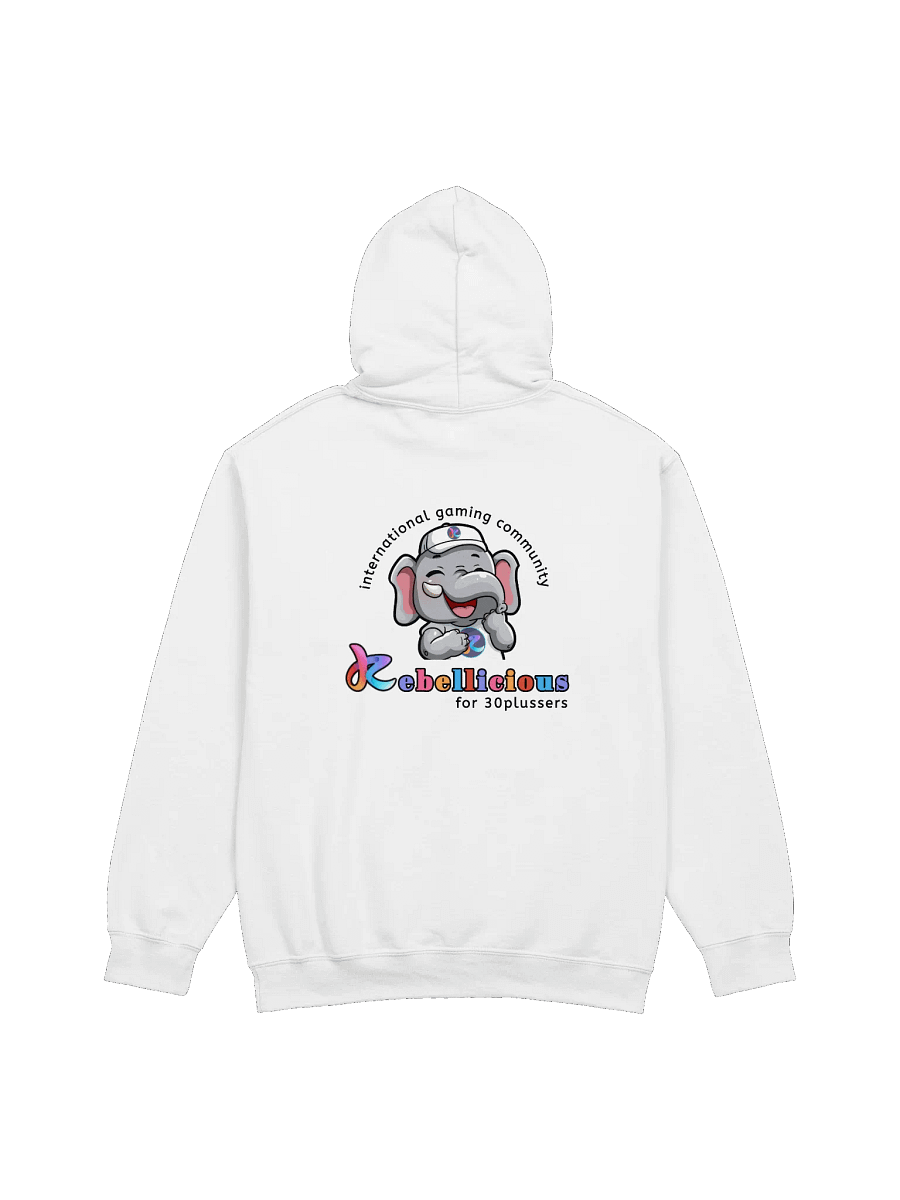 Rebellicious Laughing Rebelphant Hoodie Black Text product image (20)