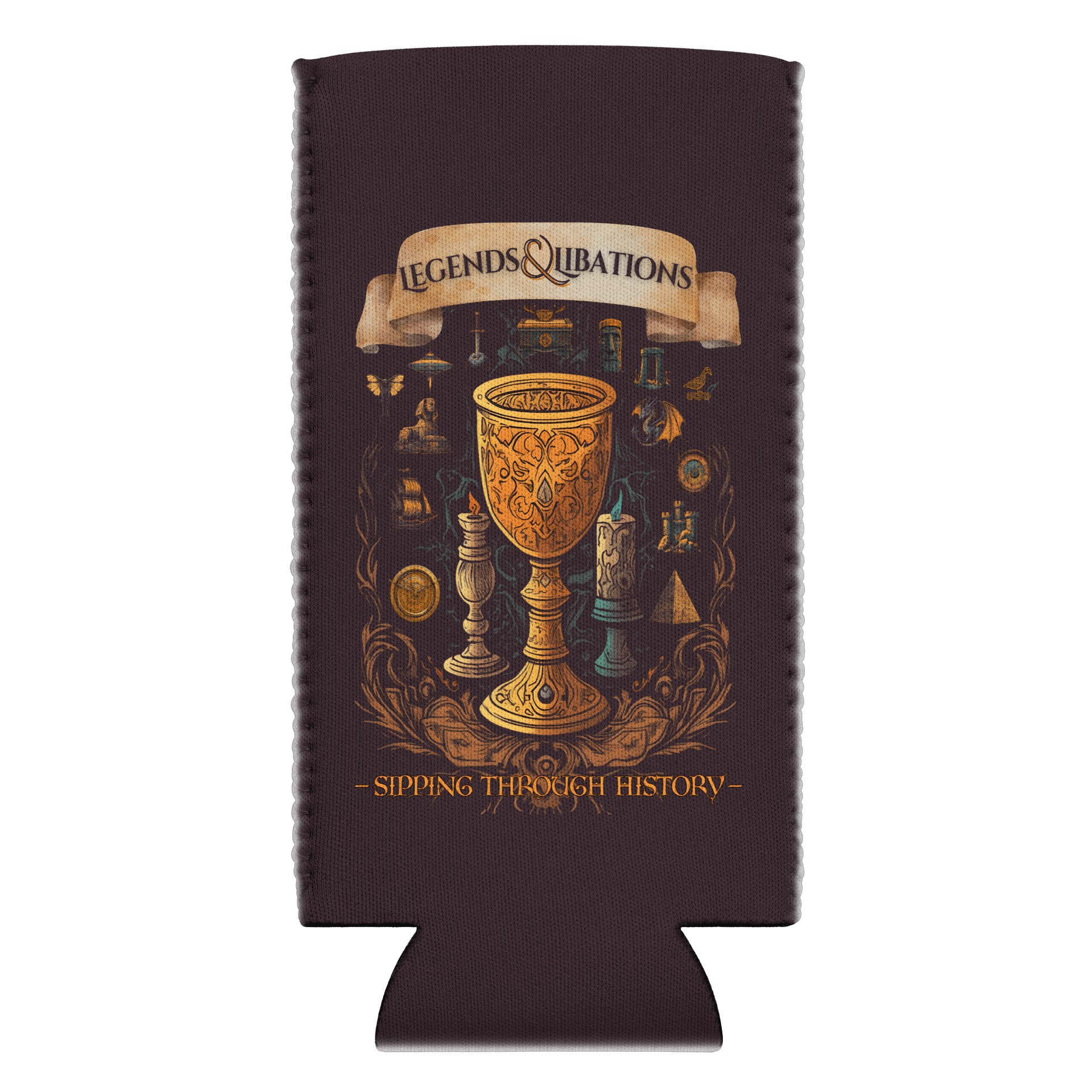 Legends & Libations Dual Logo Slim Sized Coozie product image (1)