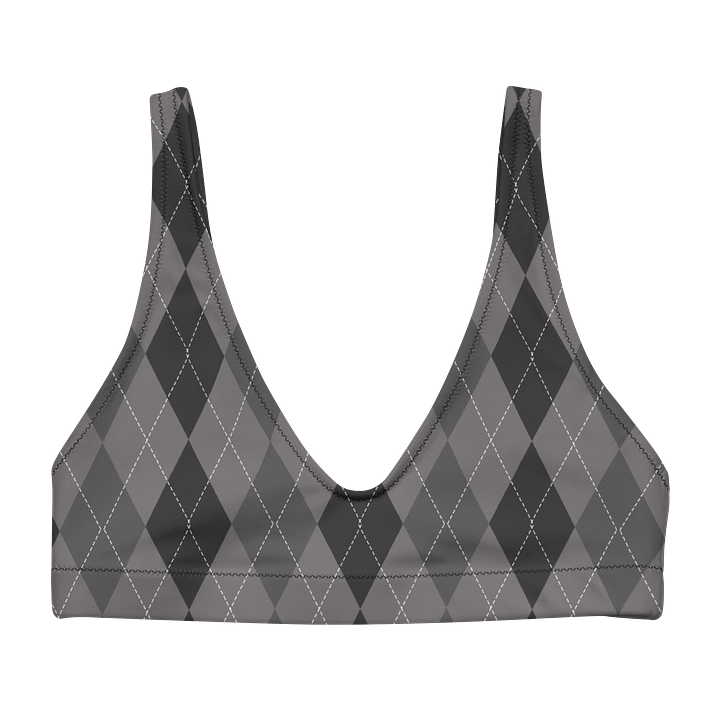 Black Argyle Paradise Bikini Top product image (1)
