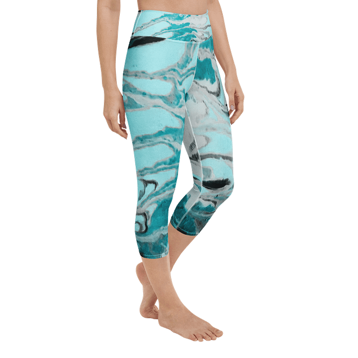 Fluid Turquoise Art Leggings product image (2)