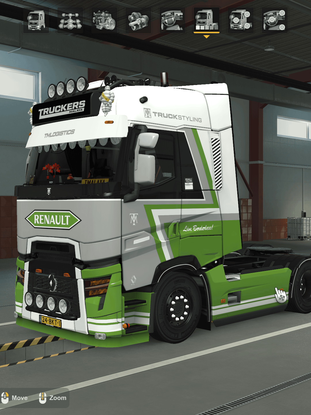 ETS2 TM Renault Magnum and T Skin + Schmitz S.KO Trailer Changeable Multicolor Skin Pack product image (3)
