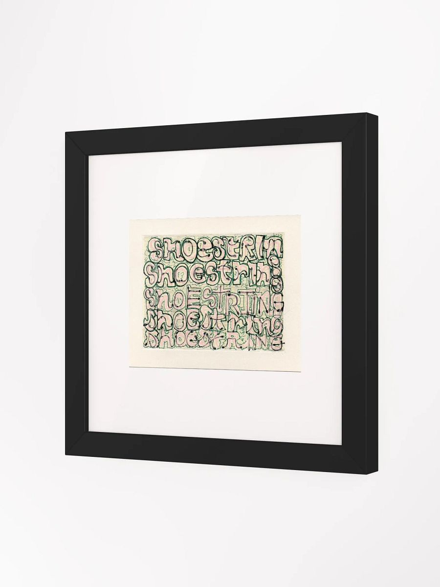 shoestring Panel Card Print Framed product image (2)