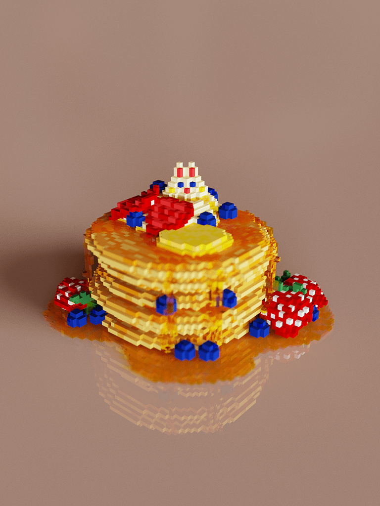 Maple syrup falls 🌙 Voxel art wallpapers product image (1)
