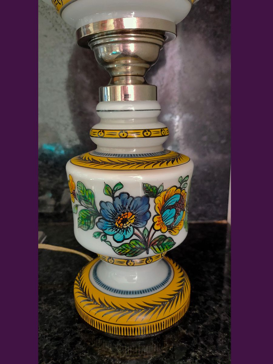 Candeeiro vidro com flores, candeeiro de mesa, decoração única de escritório, presente, casamento, decoração casa, presente product image (7)