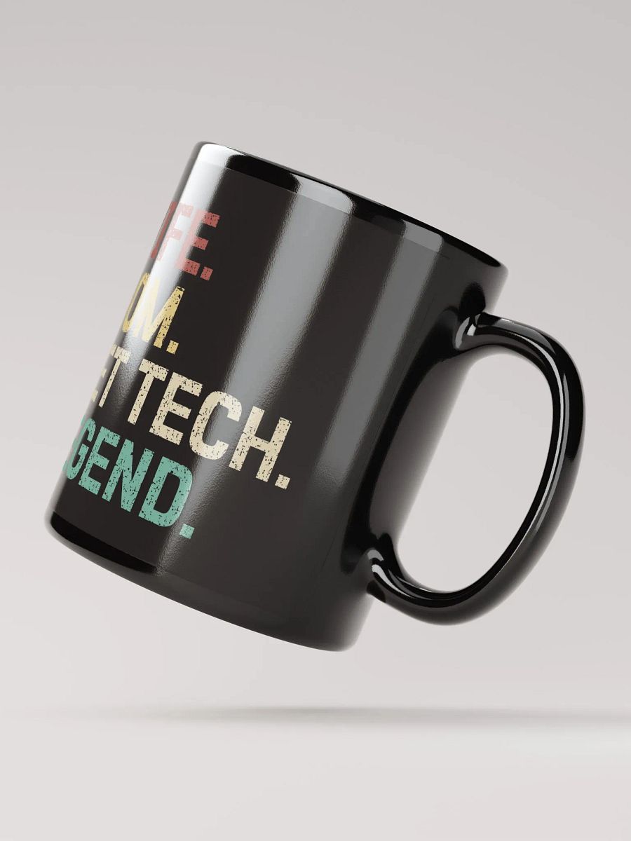 "Wife-Mom-Vet tech-Legend" black glossy mug product image (5)