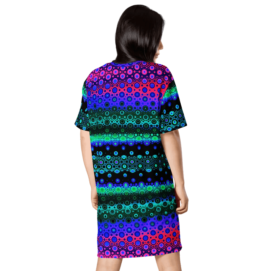 Abstract Multicoloured Pattern T Shirt Dress product image (2)