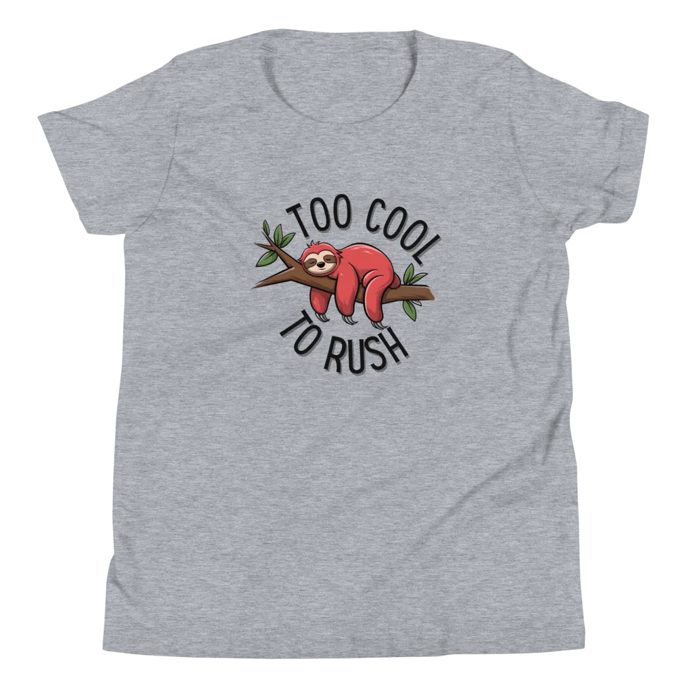 Too Cool To Rush Red Sloth Kids T Shirt product image (1)