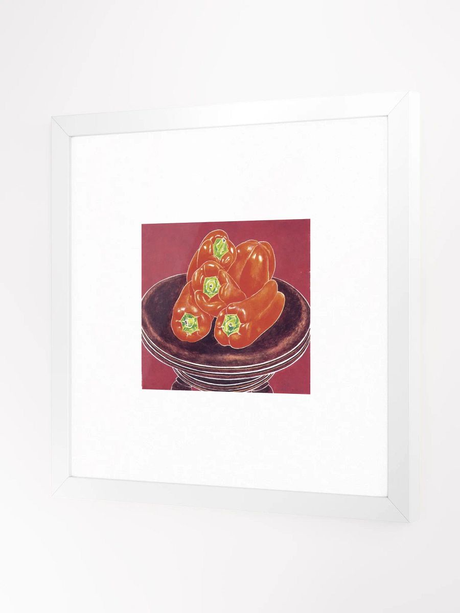 Red Peppers Piano Stool Print Framed product image (10)