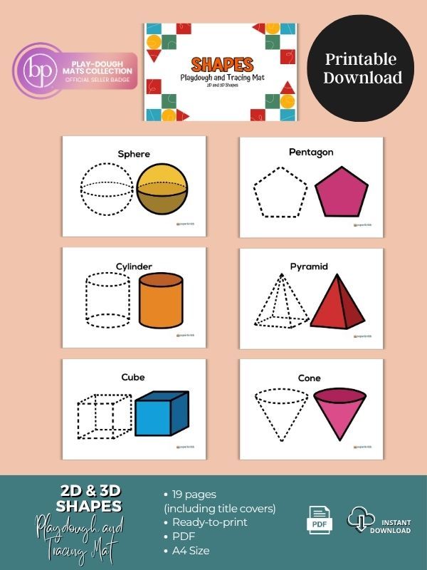 Shapes Playdough and Tracing Mat product image (4)