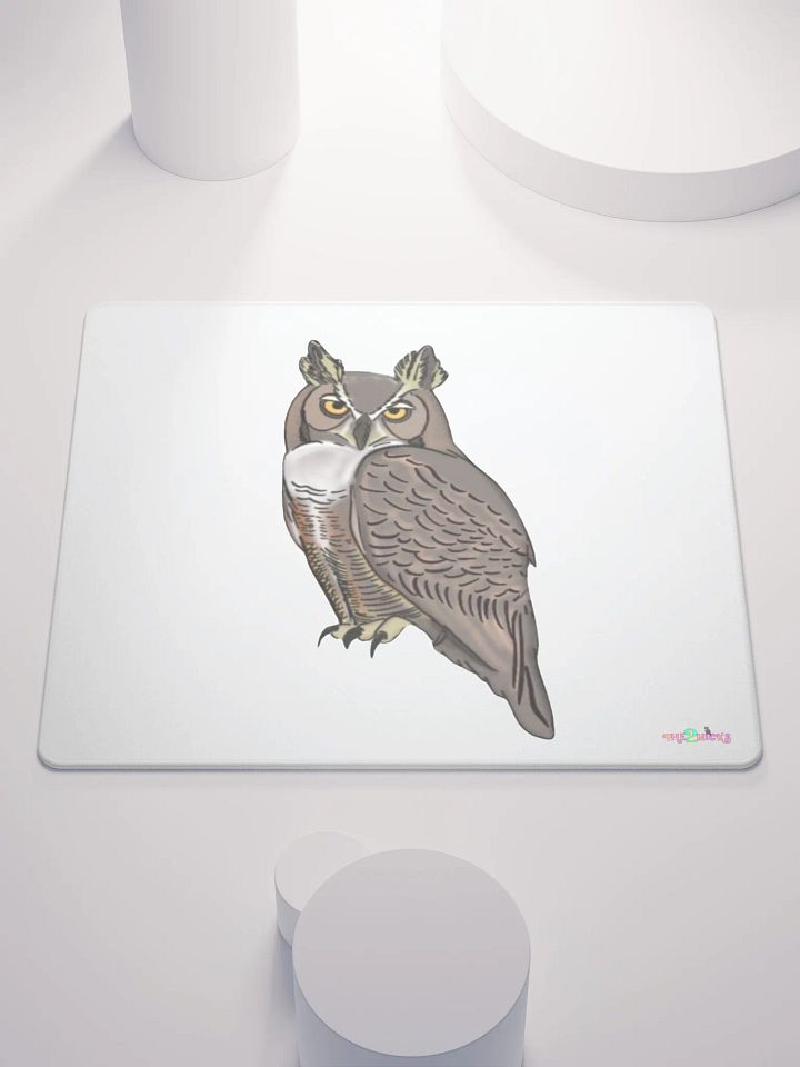 Owl Logo Gaming Mouse Pad (White) product image (2)
