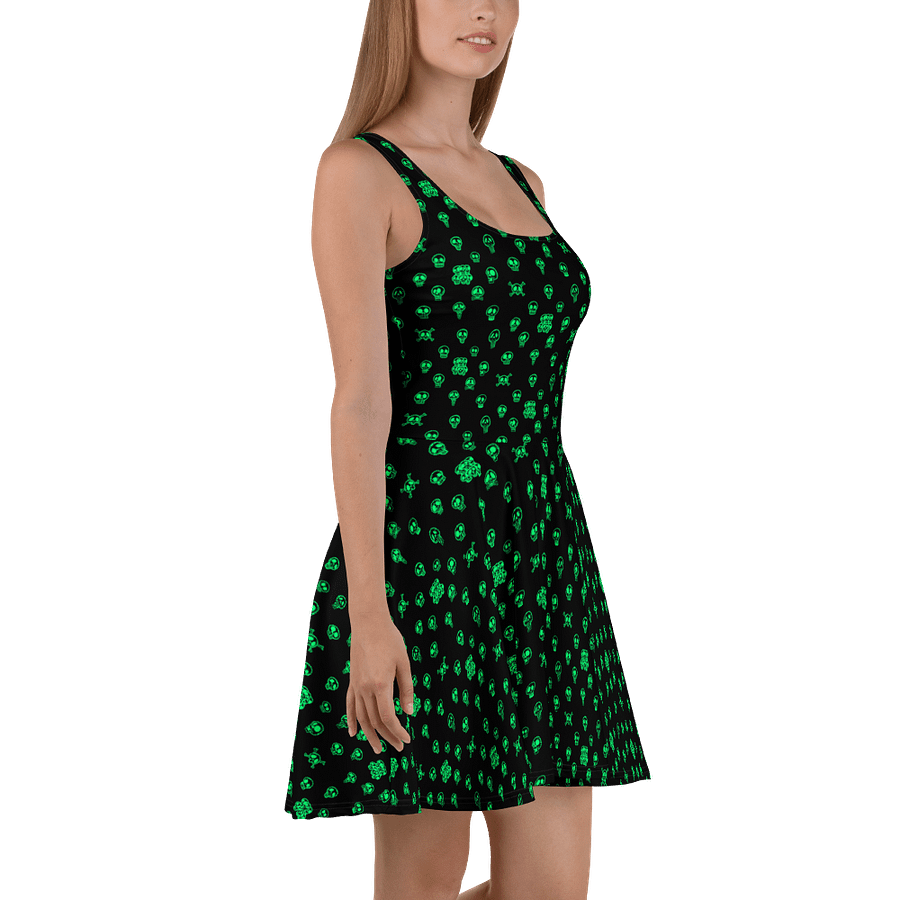 Neon Skulls All-Over Skater Dress product image (3)