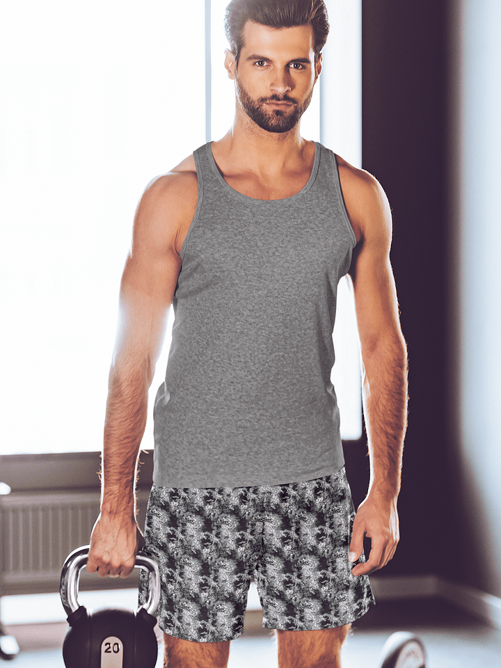 Black and White Graffiti | Unisex Athletic Shorts product image (1)