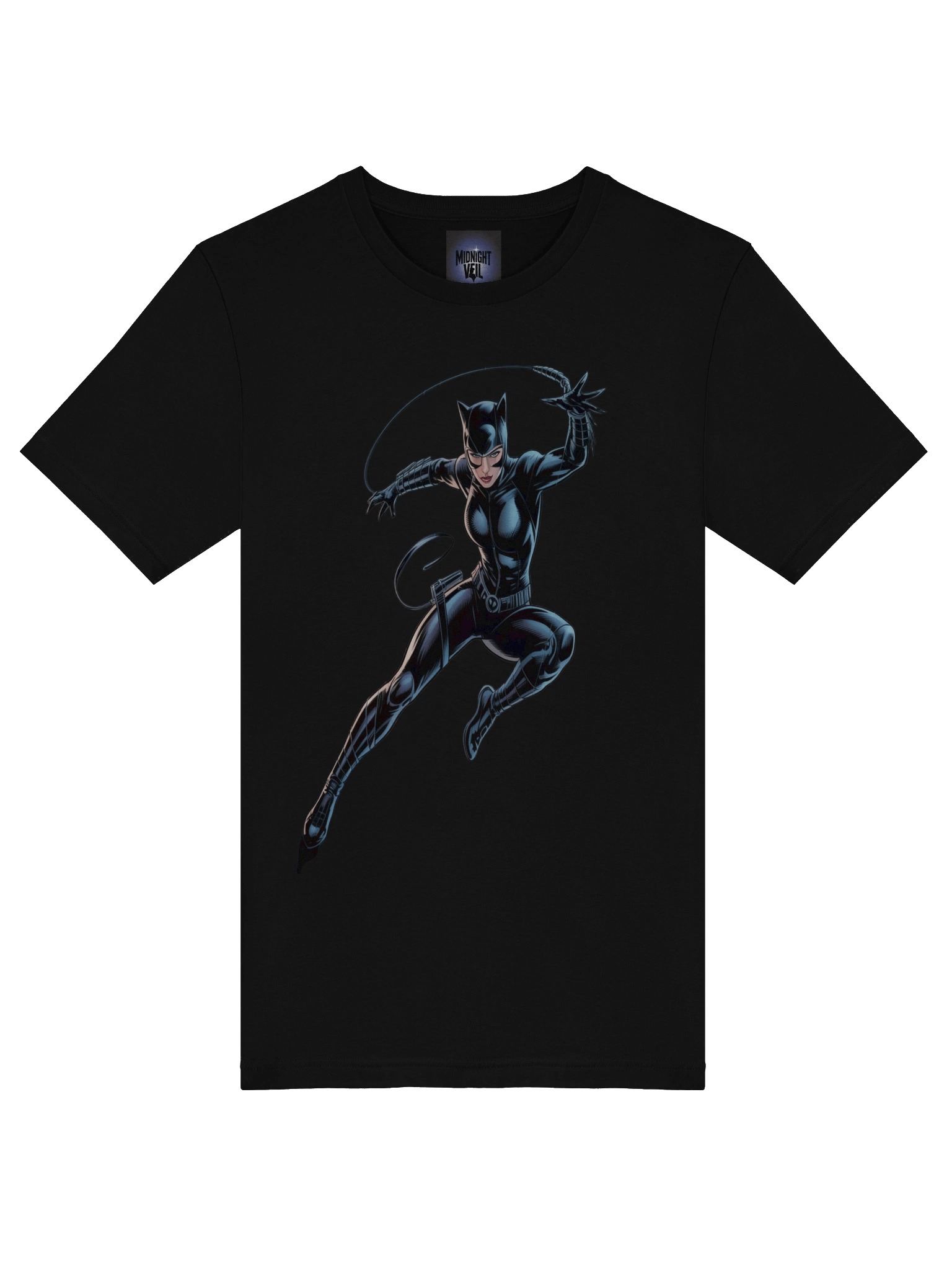 Midnight Pounce: Catwoman's Lethal Leap T-Shirt product image (7)