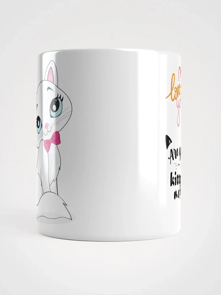 White Glossy Mug Cute Kitten product image (5)