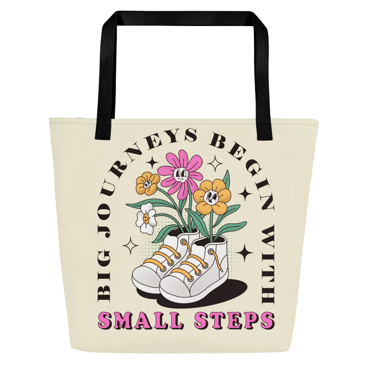 Floral Sneakers Big Journeys Tote Bag product image (1)