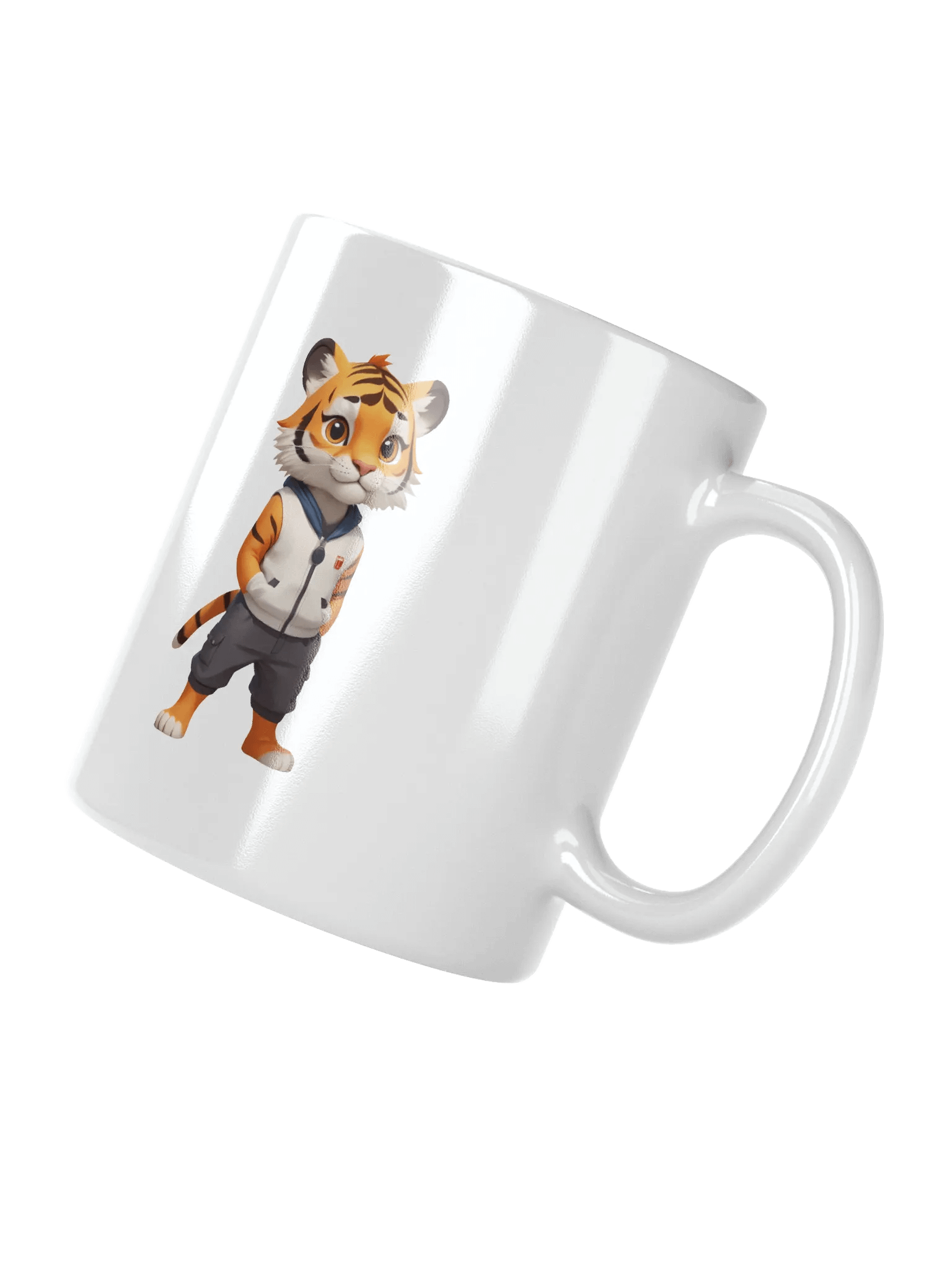 Cute Cartoon Tiger White Mug product image (3)
