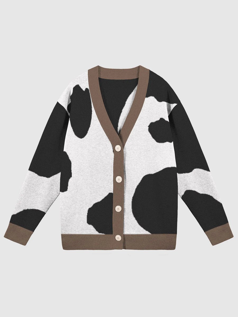 Hey Look at That: The Cow Print Knitted Cardigan – Only 100 Pieces Available! product image (1)