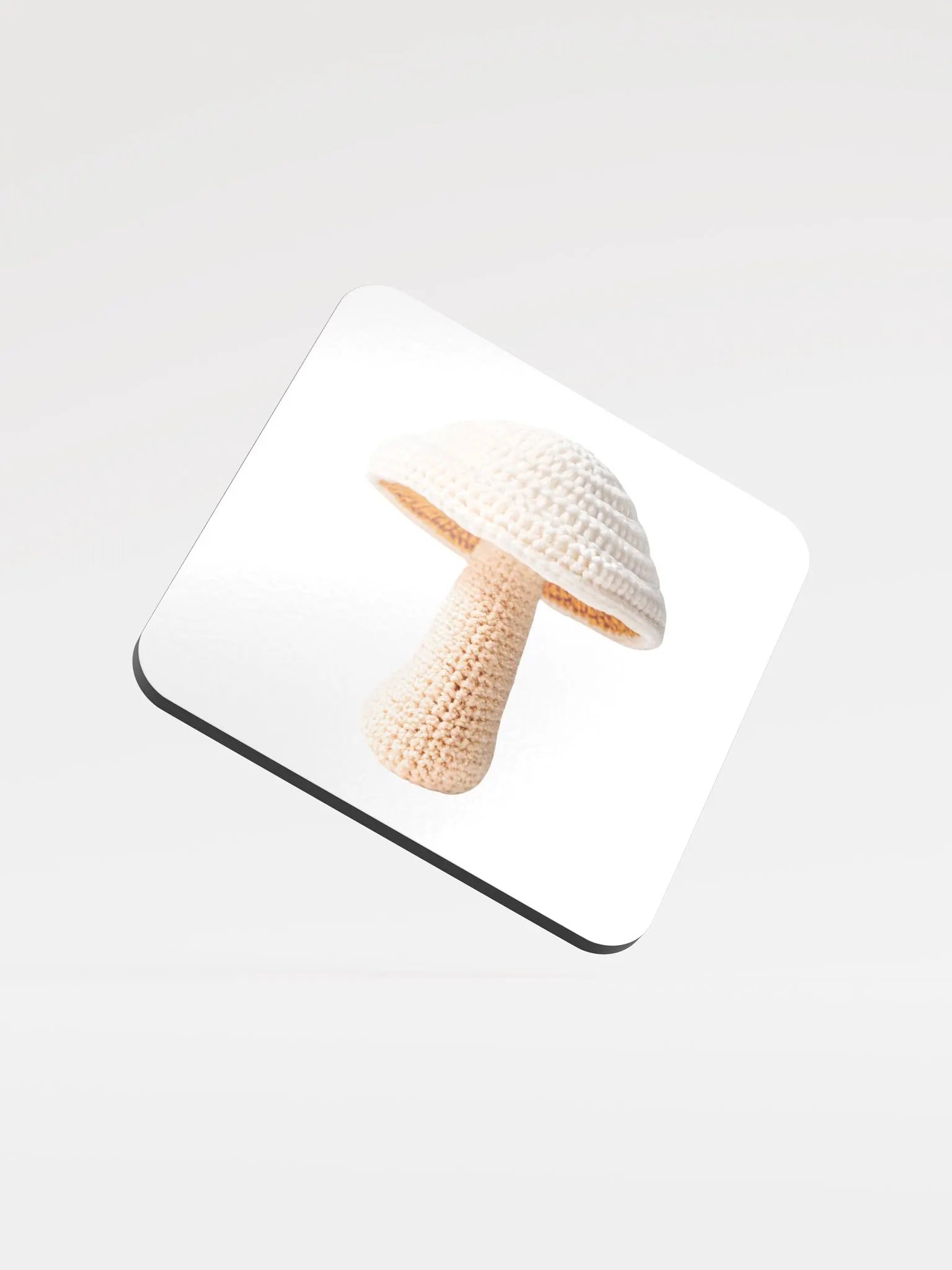 CozyAvocado Glossed Cork Coaster Mushroom #2 product image (1)