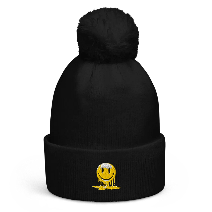 Drippy Smiley Pom-Pom Beanie product image (1)