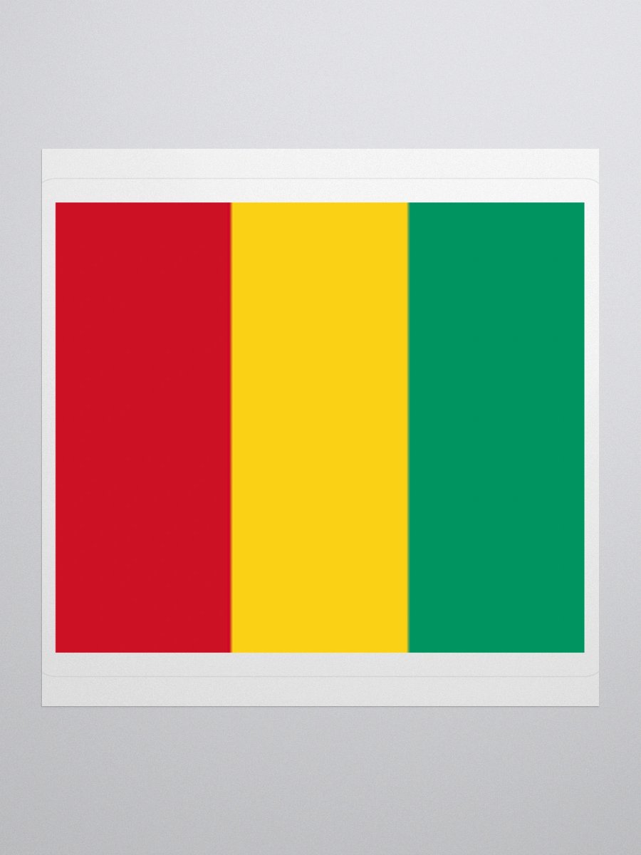 Guinea Flag Sticker | Red Yellow Green Design | Durable Vinyl | 3 Sizes product image (3)