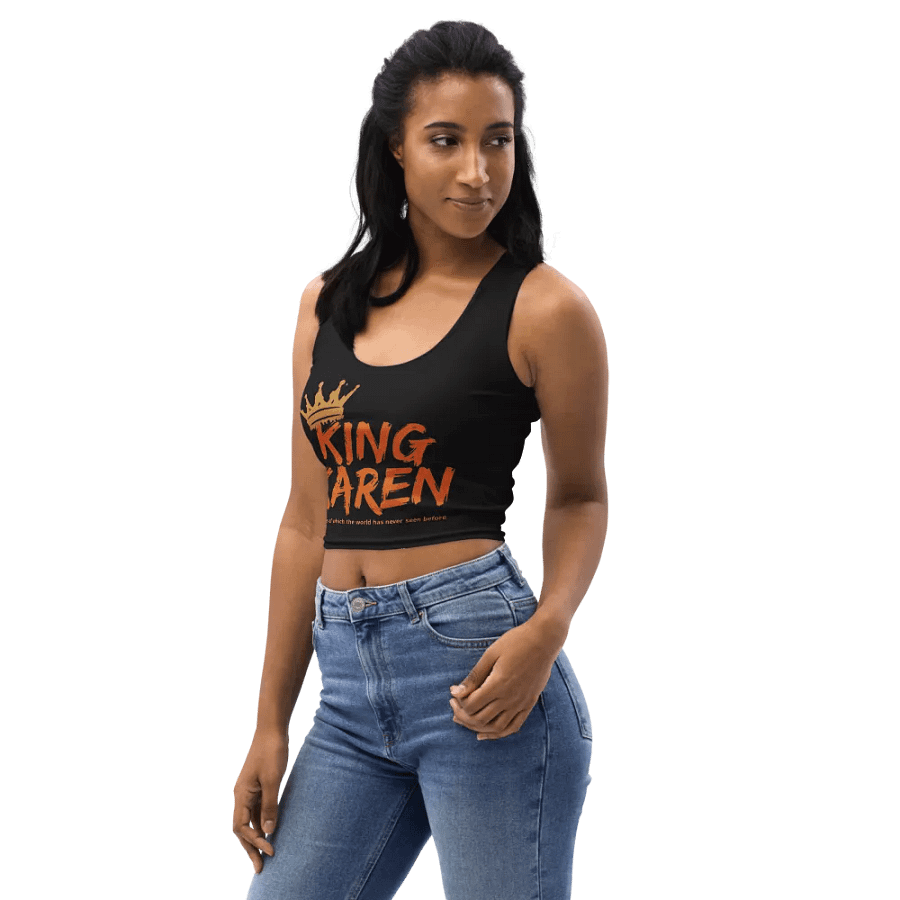 King Karen Crowned Black Stretchy Crop Top product image (7)