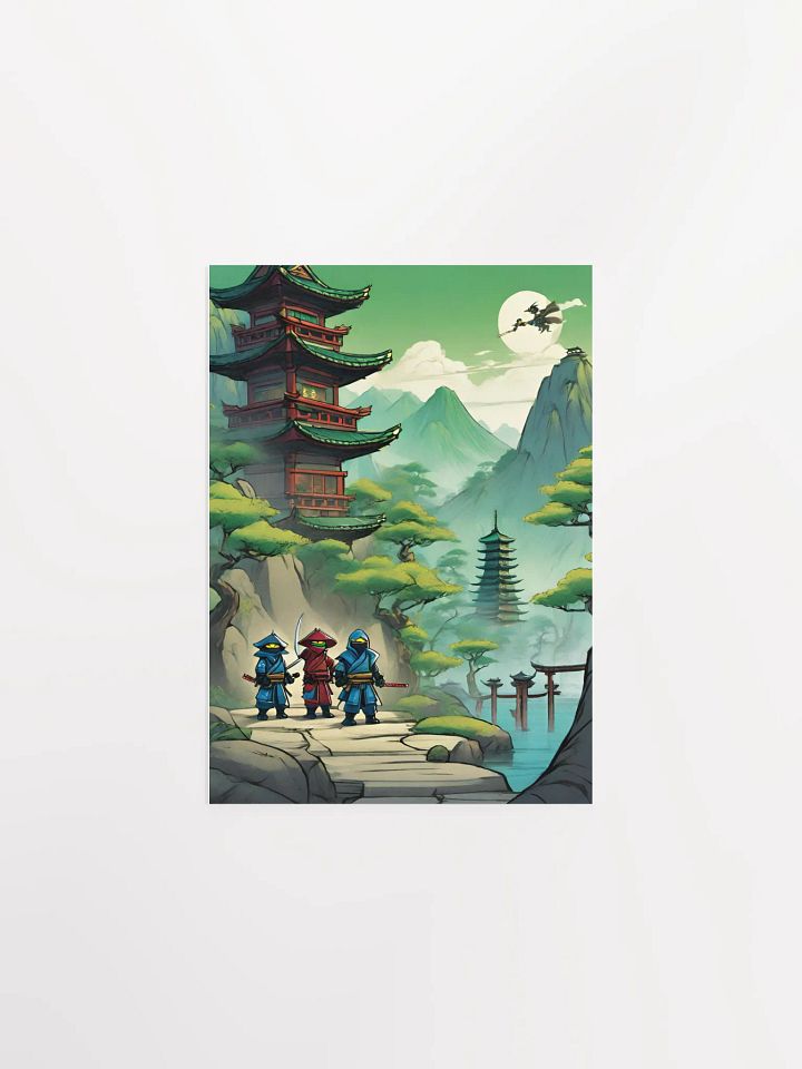 3 Ninja's on a Mission - wall art Boys Room - Ninja Poster - Ninjago inspired Wall Decoration for Boys product image (1)