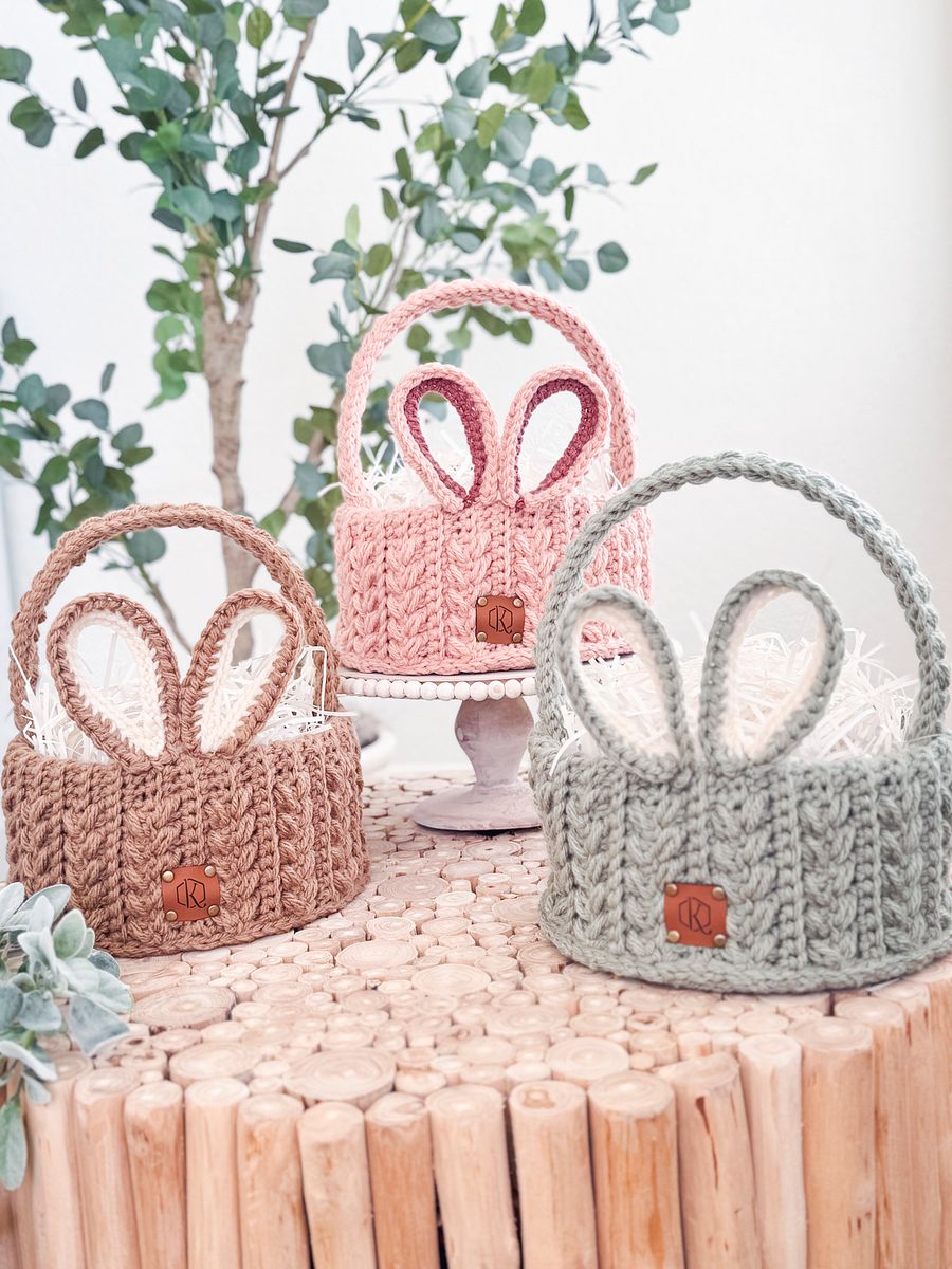 Wheat Stitch Easter Bunny Basket Pattern product image (7)