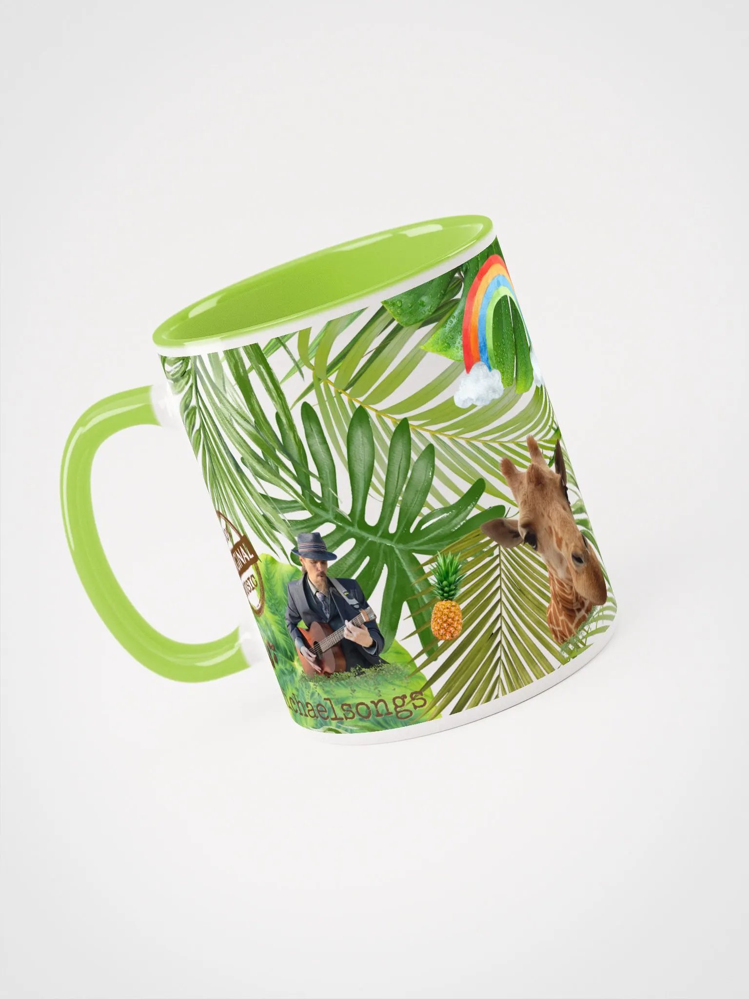 ceramic mug with exclusive tropical pattern (2 sizes!) product image (2)
