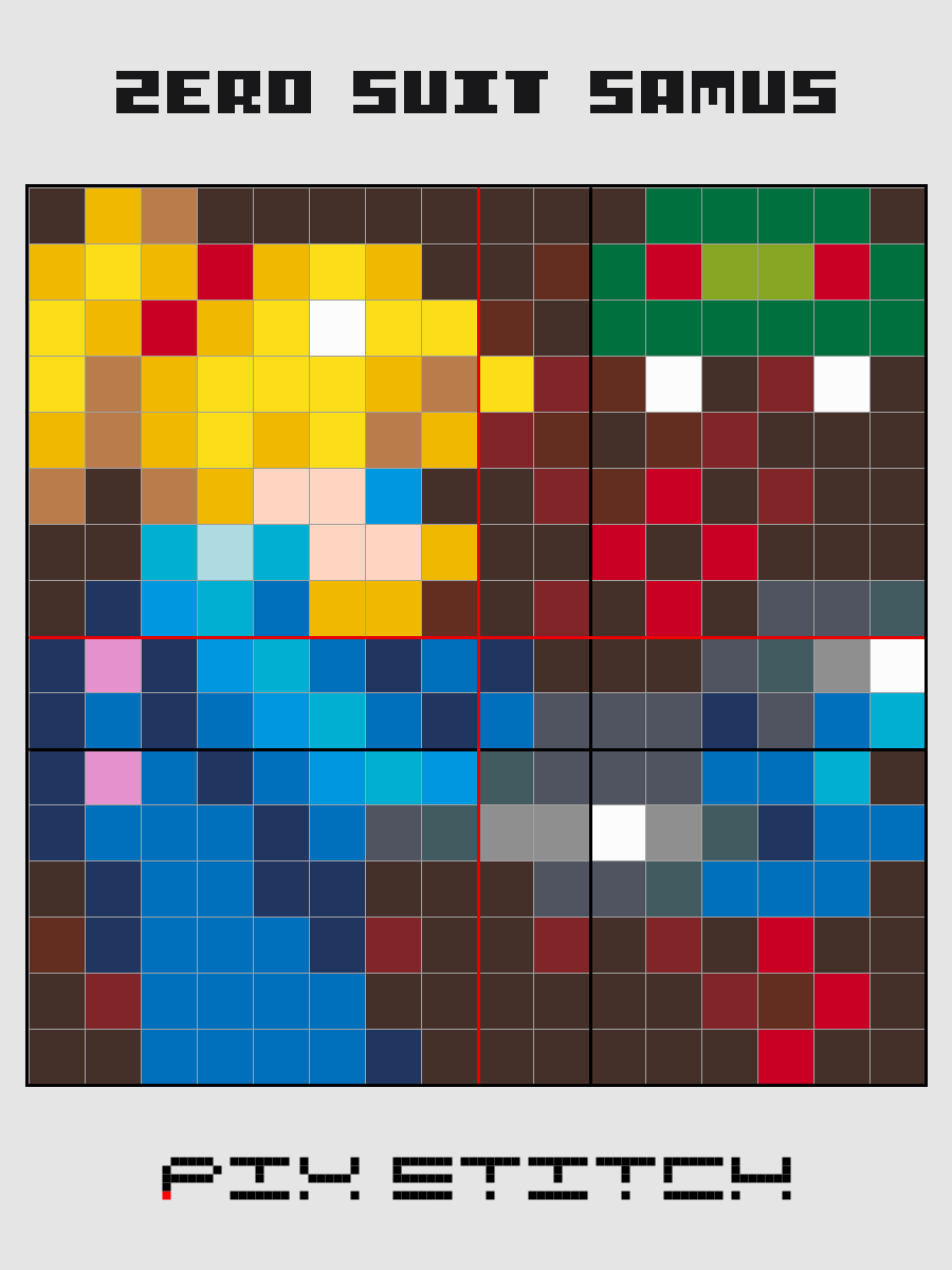 Zero Suit Samus Pixel Art product image (2)