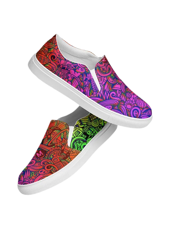 Rainbow Space Scribble - Women’s Slip-ons | #MadeByMELO product image (2)