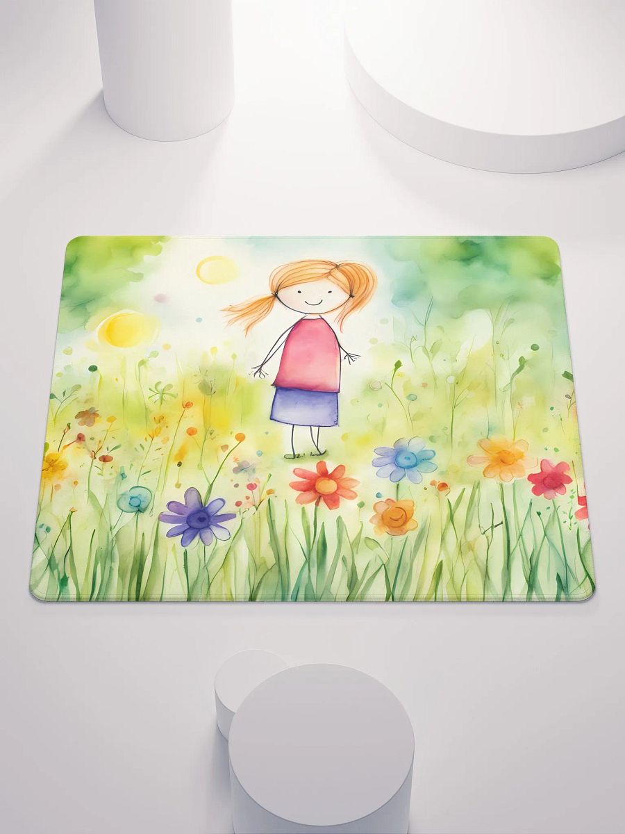 Childish Drawing of Happy Human, Gaming Mouse Pad, 2 Sizes product image (1)