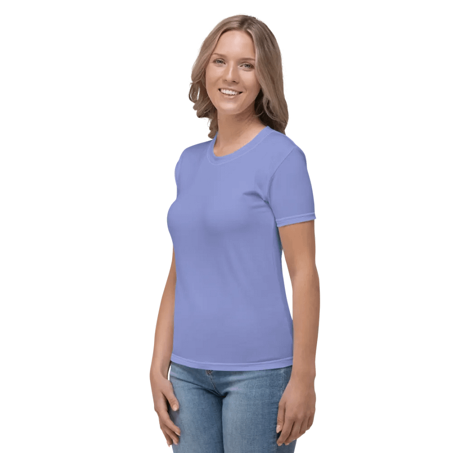 Plain Light Purple True Summer Women's Crewneck Polyester Heavyweight Premium T-Shirt by Treasure Pie product image (4)