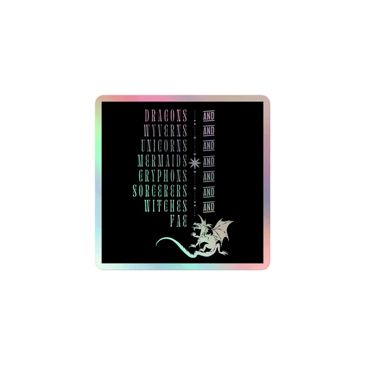 Fantasy Creatures Holographic Sticker product image (1)