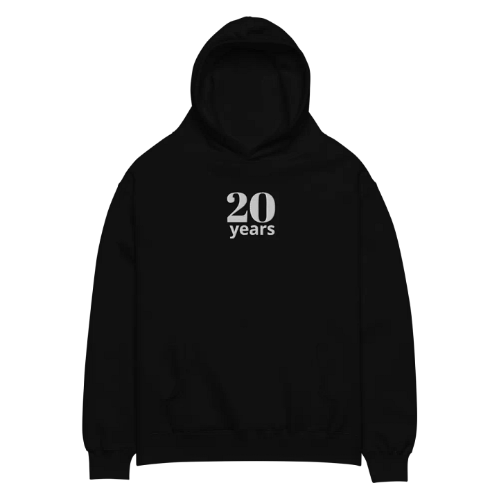 20 Years Anniversary or Age Embroidered Unisex Oversized Hoodie product image (2)