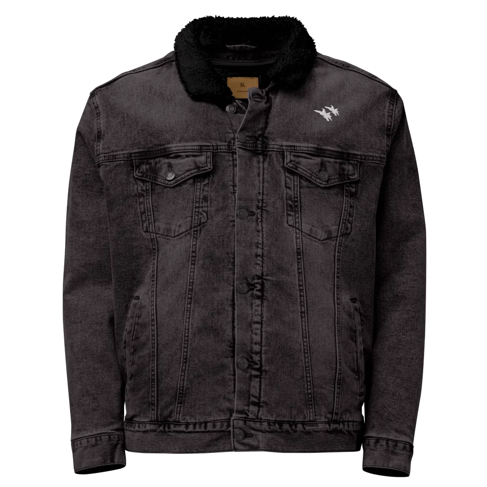 Twin Hornets Logo Sherpa Denim Jacket product image (1)
