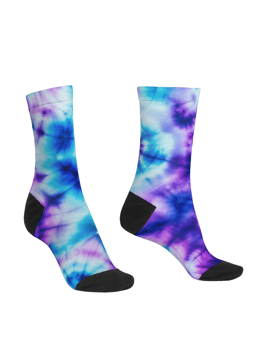 Blue Tie Dye Style EcoArt Crew: Premium Sustainable Socks product image (3)