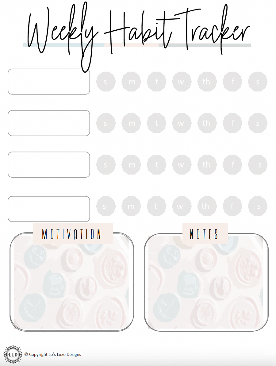 Vintage Inspired - Habit Tracker Bundle - 8.5x11 Printable product image (2)
