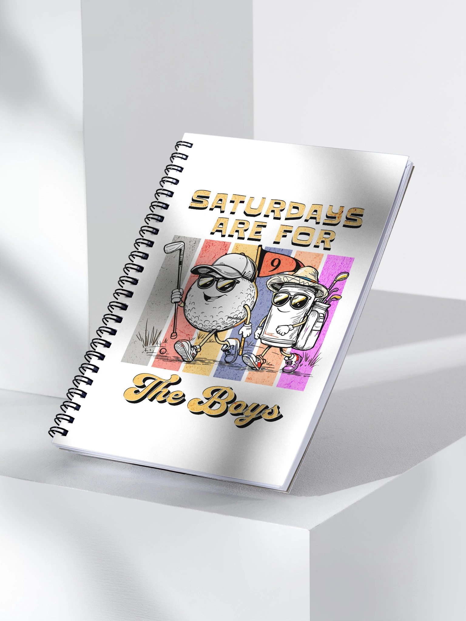 Saturdays Are For The Boys Golfing Spiral Notebook product image (3)